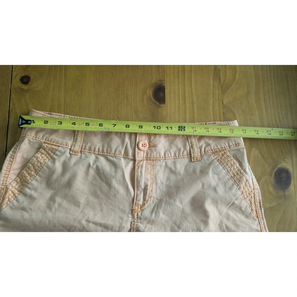 Maurices‎ Orange/Peach Cotton Stretch Chino Shorts Womens 9/10 Mid Rise